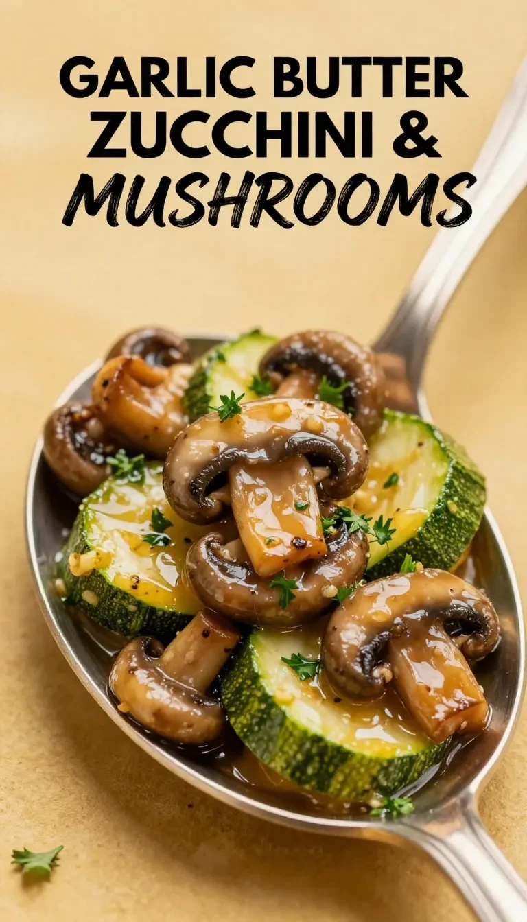 Eine Pfanne mit gebratenen Zucchini und Champignons, perfekt für ein leichtes Gericht.