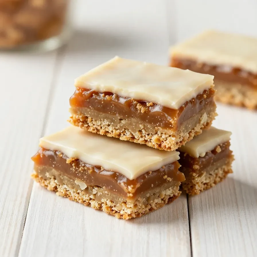 Frisch gebackene Lebkuchen Bars mit Zuckerguss auf einem Holzbrett