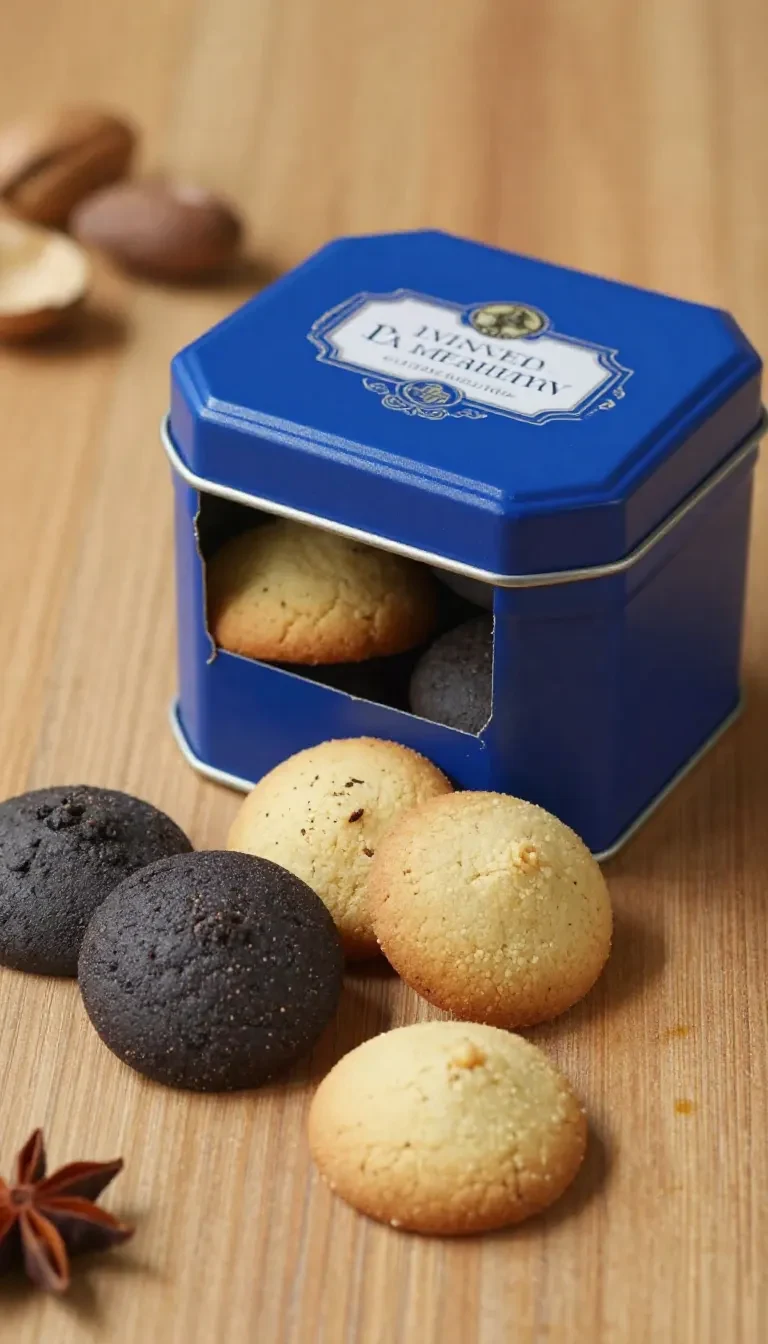 Original Nürnberger Elisenlebkuchen auf einem Teller, dekoriert mit Mandeln und Schokolade