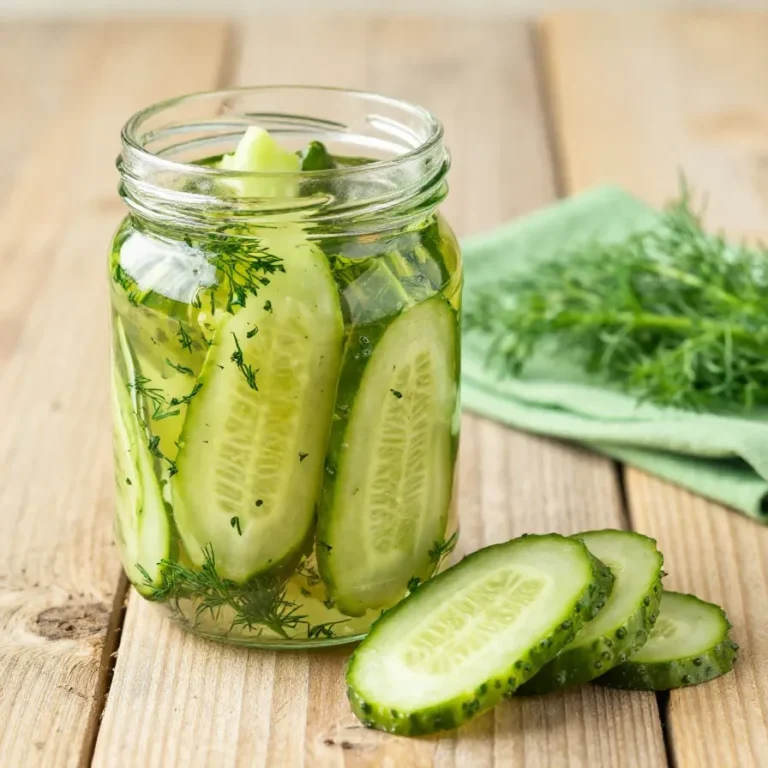Frisch zubereitete Schüttelgurken in einer Schüssel mit Dill, Zwiebeln und Gewürzen nach DDR-Rezept