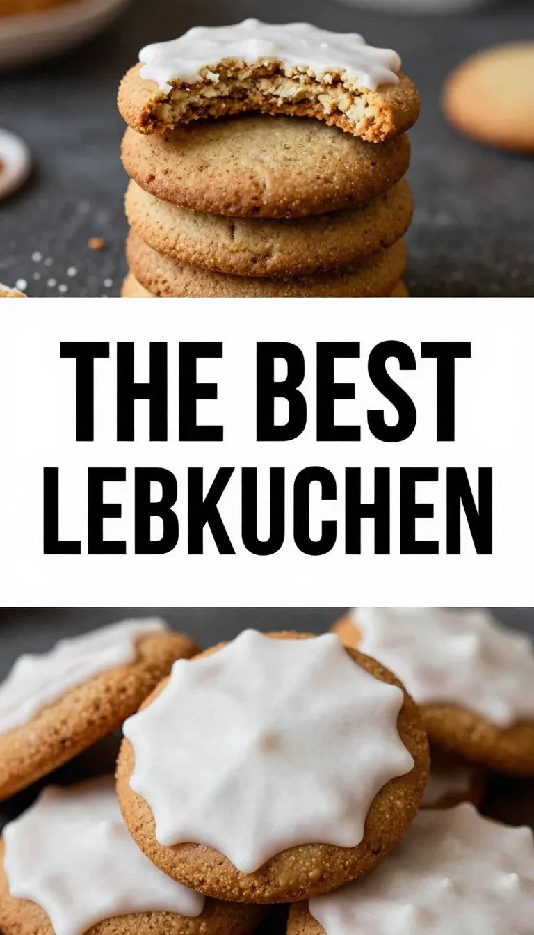 Traditionelle deutsche Lebkuchen-Kekse mit Zuckerguss auf einem Holztablett.