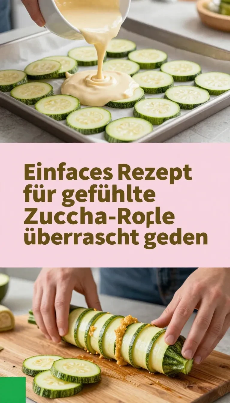 Gefüllte Zucchini-Hackfleisch-Rolle mit geschmolzenem Cheddar auf einem Teller serviert