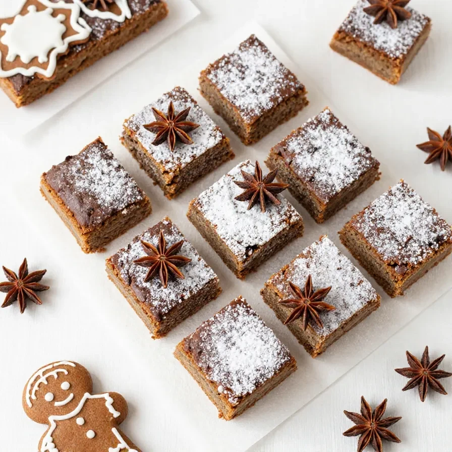 Frisch gebackene German Lebkuchen auf einem Backblech mit Glasur und Mandeln
